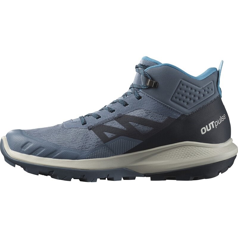 Salomon Herren Multifunktionsstiefel SHOES OUTpulse Mid GTX China - Chinablau/Kohlenstoff/Mondgestein