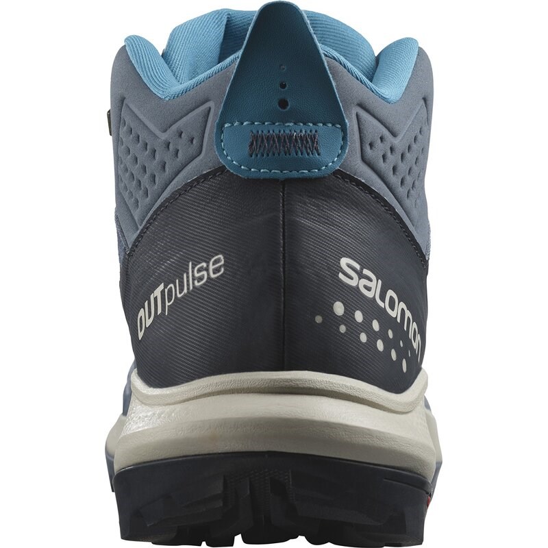Salomon Herren Multifunktionsstiefel SHOES OUTpulse Mid GTX China - Chinablau/Kohlenstoff/Mondgestein
