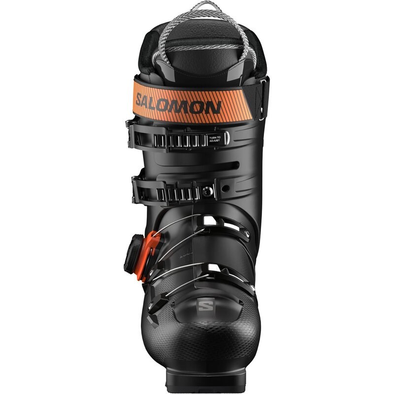 Salomon Herren Ski-Schuhe ALP. BOOTS - Schwarz/Dunkelgrau Metallic/Orange Tiger