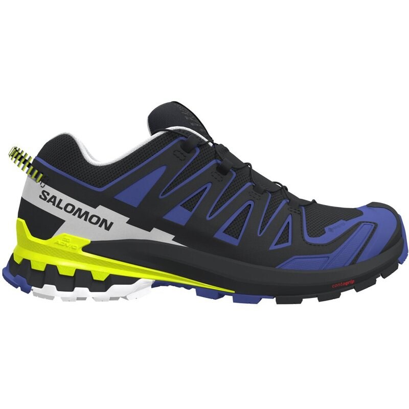 Salomon Herren Trailrunningschuhe SHOES XA PRO 3D V9 GTX - Schwarz/Surf the Web/Sicherheitsgelb