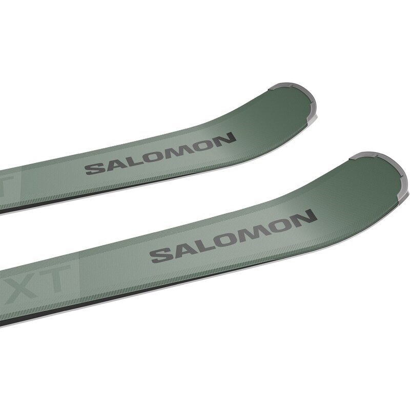 Salomon Herren All-Mountain Ski E - Ölgrün/Schwarz/Neonrot