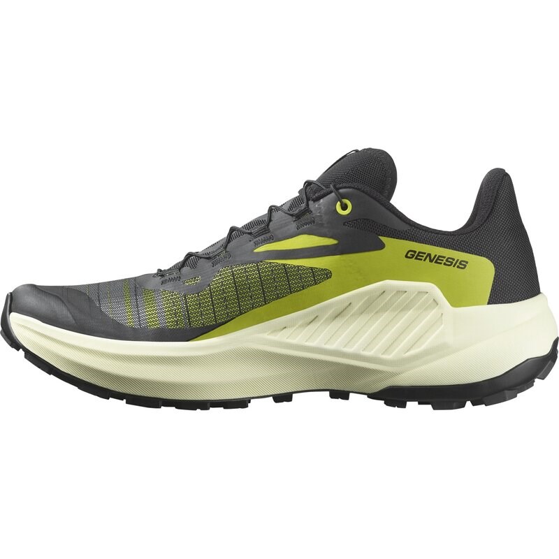 Salomon Herren Trailrunningschuhe SHOES GENESIS - Schwarz/Schwefelquelle/Transparentes Gelb