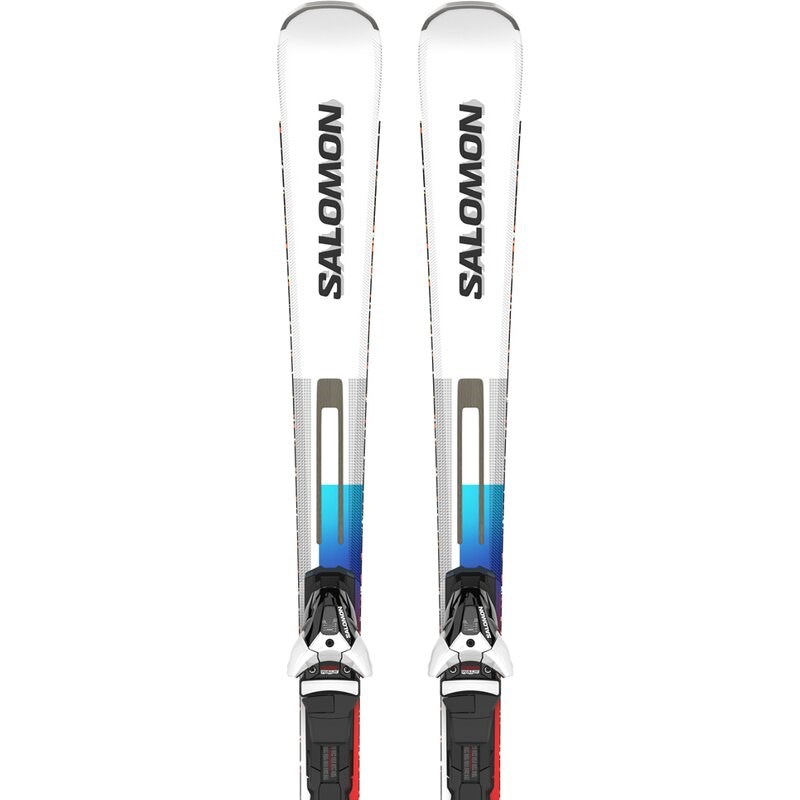 Salomon Herren All-Mountain Ski E ADDIKT + Z12 GW F80 - Weiß/Schwarz/Pastell-Neonblau 3