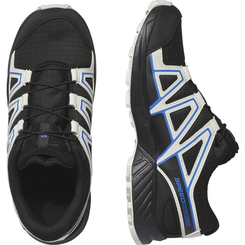 Salomon Kinder Trekkinghalbschuhe SHOES SPEEDCROSS WP J - Schwarz/Vanilleeis/Französischblau