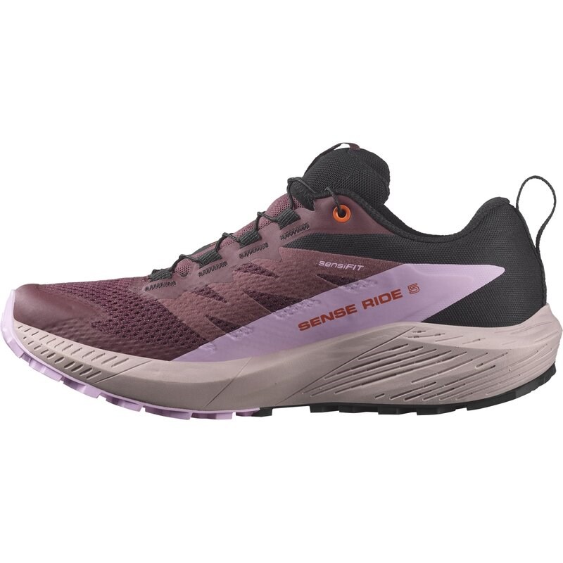 Salomon Damen Trailrunningschuhe SHOES SENSE RIDE 5 GTX W - Catawba-Traube/Orchideenbouquet/Kirsche