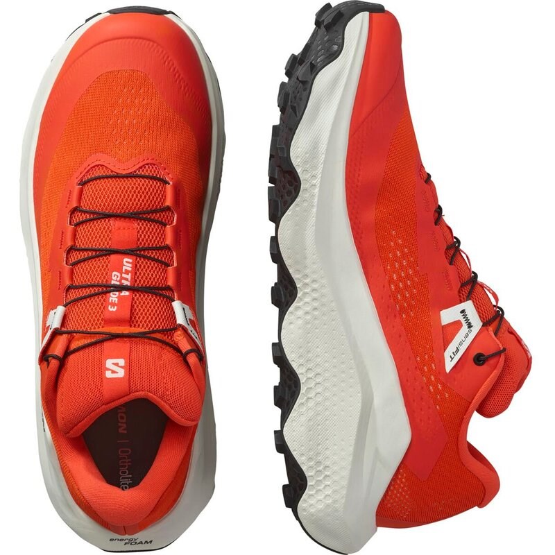 Salomon Herren Trailrunningschuhe SHOES ULTRA GLIDE 3 - Kirschtomate/Vanilleeis/Schwarz