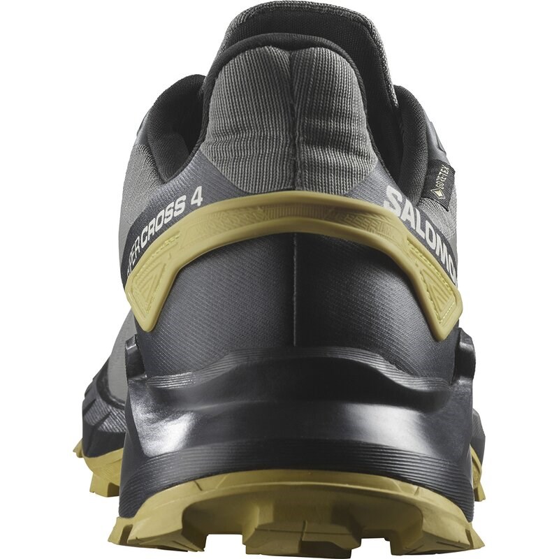 Salomon Herren Trailrunningschuhe SHOES SUPERCROSS 4 GTX - Zinn/Schwarz/Kressegrün