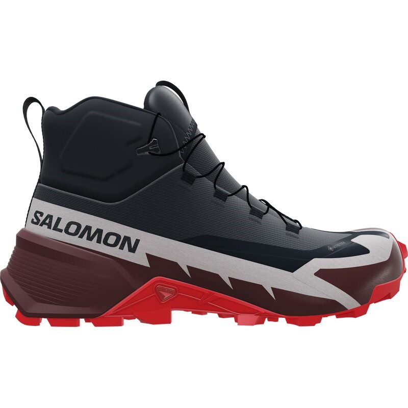 Salomon Herren Multifunktionsstiefel SHOES CROSS HIKE MID GTX 2 - Schwarz/Bitterschokolade/Feuriges Rot
