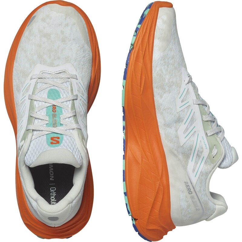 Salomon Damen Laufschuhe SHOES AERO GLIDE 2 W - Weiß/Kirschtomate/Elektrisches Grün