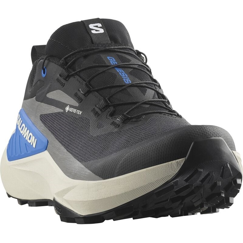 Salomon Herren Trailrunningschuhe SHOES GENESIS GTX - Schwarz/Mondfelsen/Französischblau