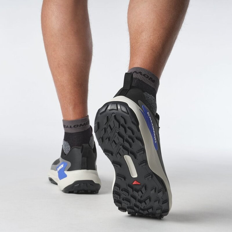 Salomon Herren Trailrunningschuhe SHOES GENESIS GTX - Schwarz/Mondfelsen/Französischblau