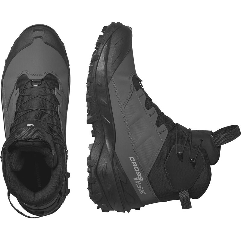 Salomon Herren Stiefel SHOES CROSSTRAK POWDER WP - Asphalt/Schwarz/Haifischhaut