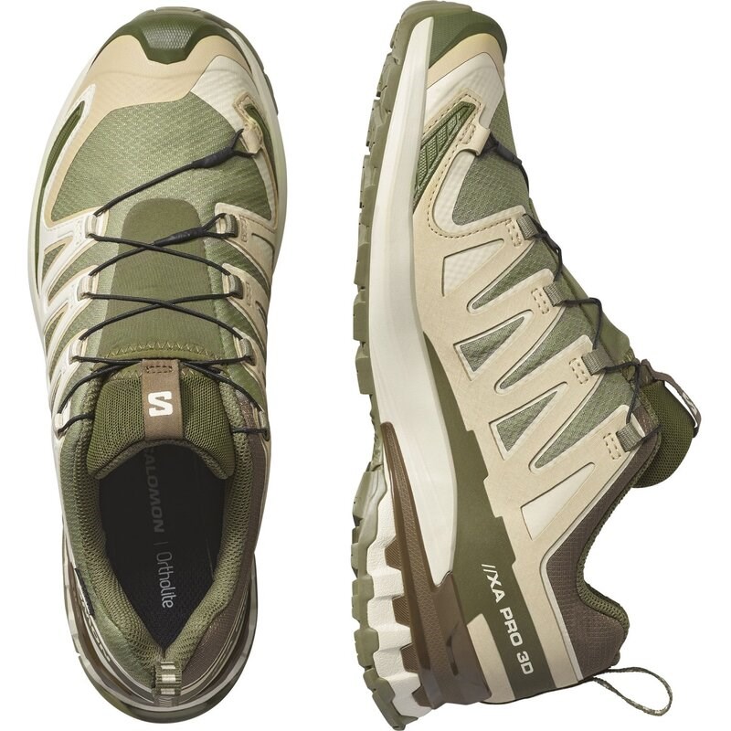 Salomon Herren Trailrunningschuhe SHOES XA PRO 3D V9 GTX - Tiefes Flechtengrün/Safari/Dunkle Erde