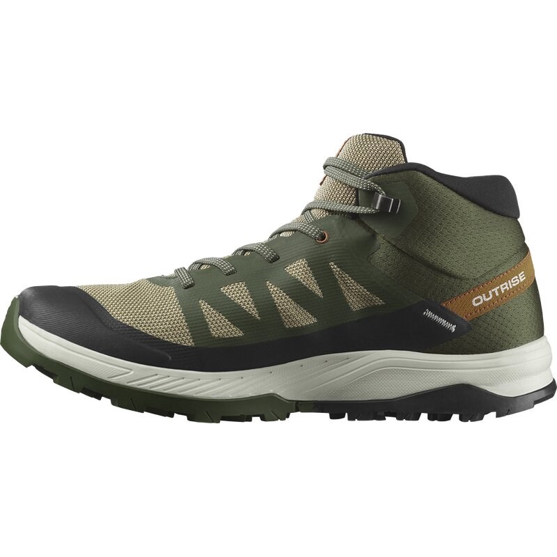 Salomon Herren Multifunktionsstiefel SHOES OUTRISE MID GTX - Olivennacht/Regentag/Zuckermandel