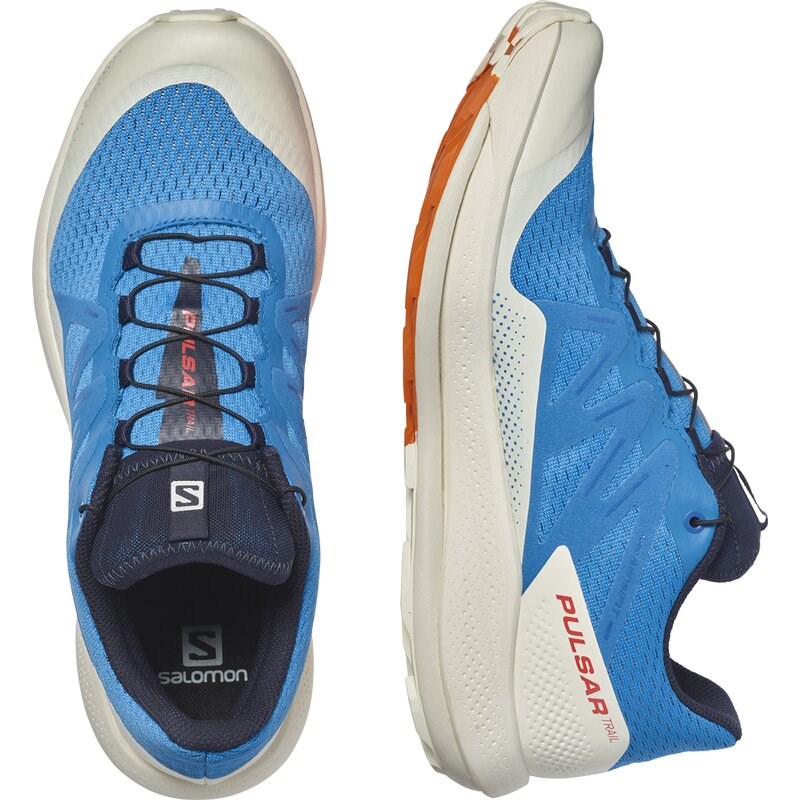 Salomon Herren Trailrunningschuhe SHOES PULSAR TRAIL Indigo - Indigoblau/Vanilleeis/Lebendig