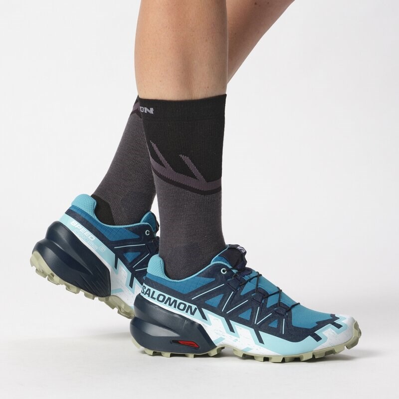 Salomon Damen Trailrunningschuhe SHOES SPEEDCROSS 6 W - Tahitianische Flut/Kohlenstoff/Tee