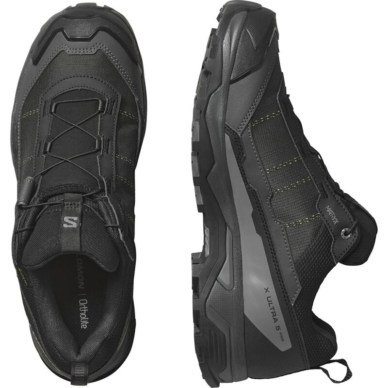 Salomon Herren Multifunktionsschuhe SHOES X ULTRA 5 WIDE GTX - Schwarz/Asphalt/Castlerock