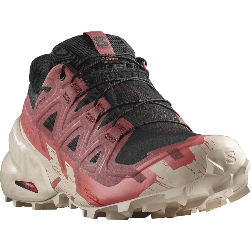 Salomon Damen Trailrunningschuhe SHOES SPEEDCROSS 6 GTX W - Schwarz/Kuhhaut/Verblasstes Rosa