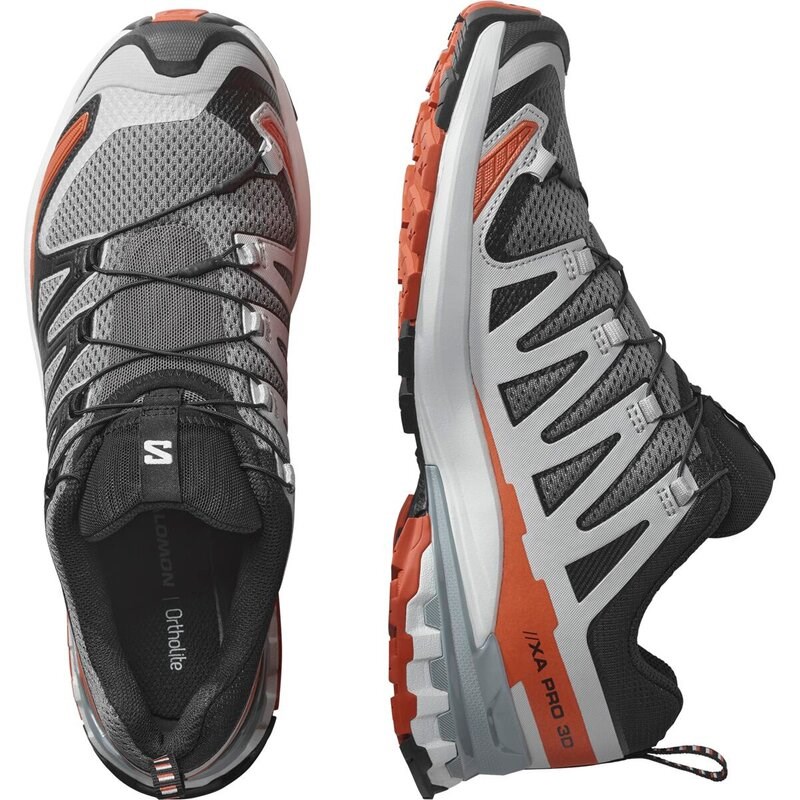Salomon Herren Trailrunningschuhe SHOES XA PRO 3D V9 - Castlerock/Schwarz/Gebrannter Ocker