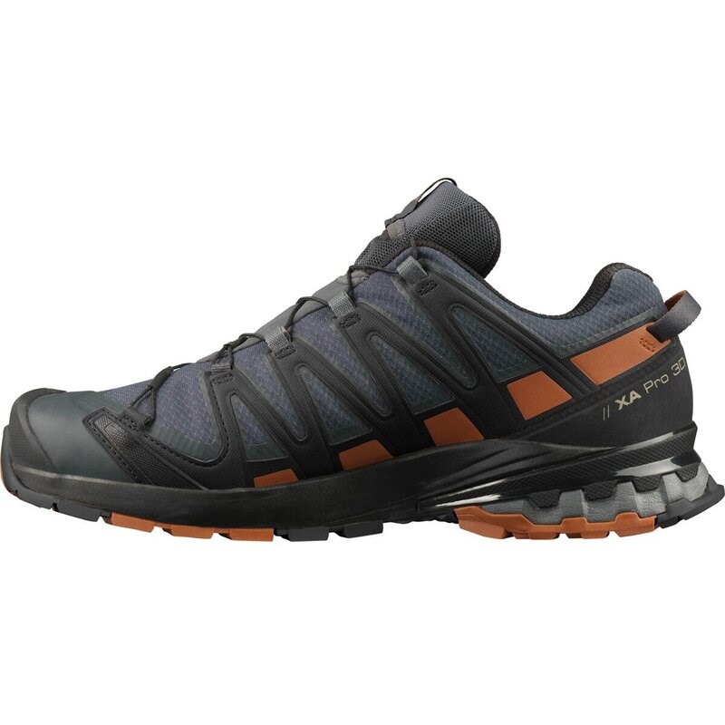 Salomon Herren Outdoorschuhe XA PRO 3D v8 - Ebenholz/Karamell-Café/Schwarz