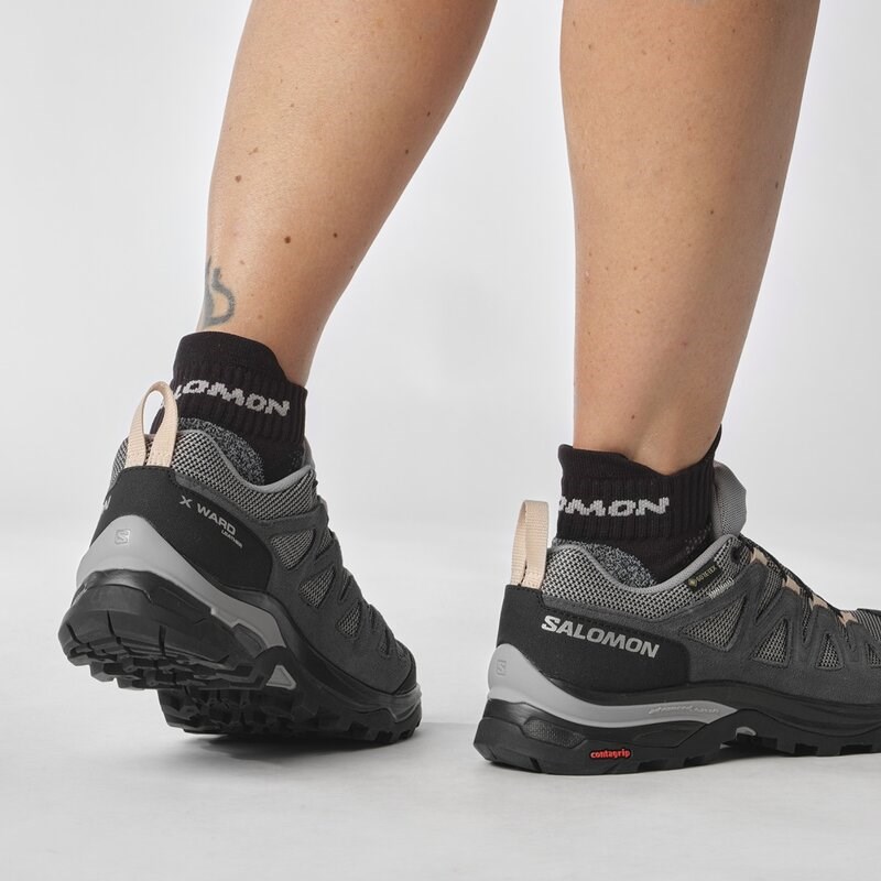 Salomon Damen Multifunktionsschuhe SHOES X WARD LEATHER GTX W - Möwe/Schwarz/Ebenholz