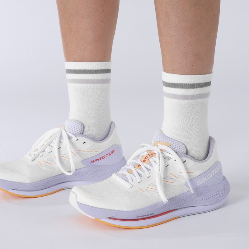 Salomon Damen Laufschuhe SHOES SPECTUR W - Weiß/Purpurheide/Leuchtendes Orange