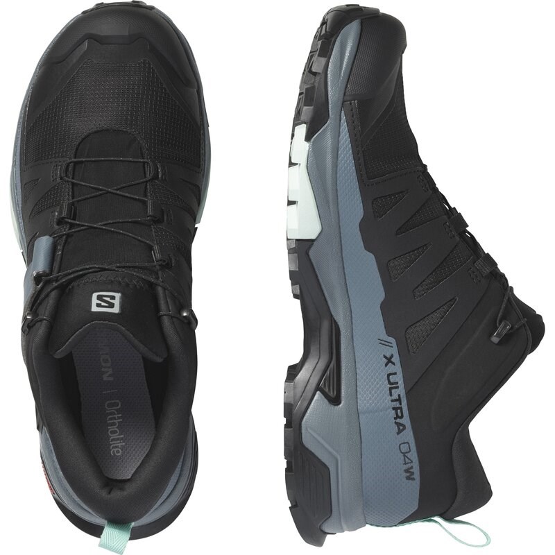 Salomon Damen Multifunktionsschuhe X ULTRA 4 - Schwarz/Stormy Weather/Opal Blue