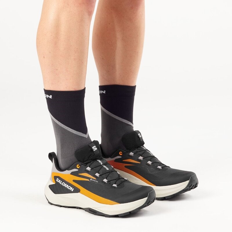 Salomon Herren Trailrunningschuhe SHOES GENESIS GTX - Schwarz/Kurkuma/LEGIERUNG