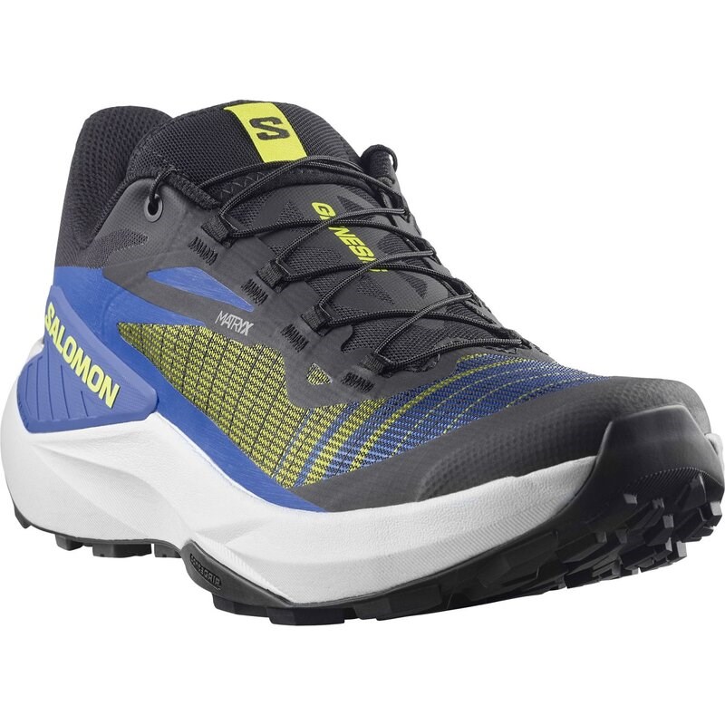 Salomon Herren Trailrunningschuhe SHOES GENESIS - Schwarz/Saure Limette/Bläulich
