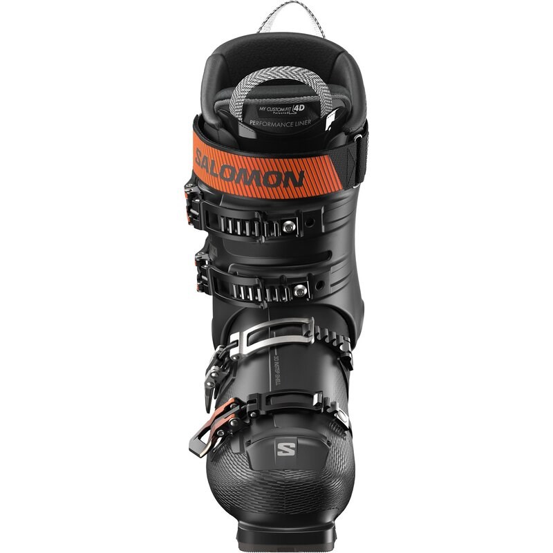 Salomon Herren Ski-Schuhe ALP. BOOTS - Schwarz/Dunkelgrau Metallic/Orange Tiger