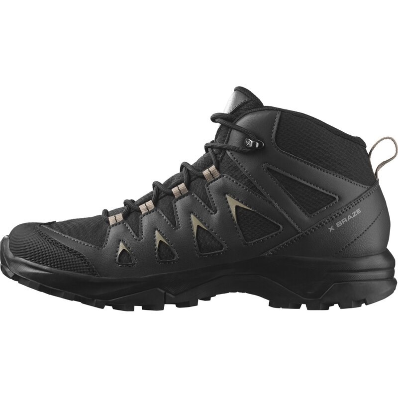 Salomon Herren Multifunktionsstiefel SHOES X BRAZE MID GTX - Schwarz/Phantom/Vintage Khaki