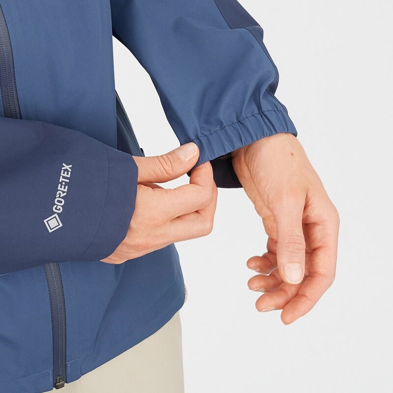 Salomon Damen Funktionsjacke OUTLINE GTX? 2.5L JKT W MOOD - STIMMUNGSINDIGO/DUNKLES DENIM