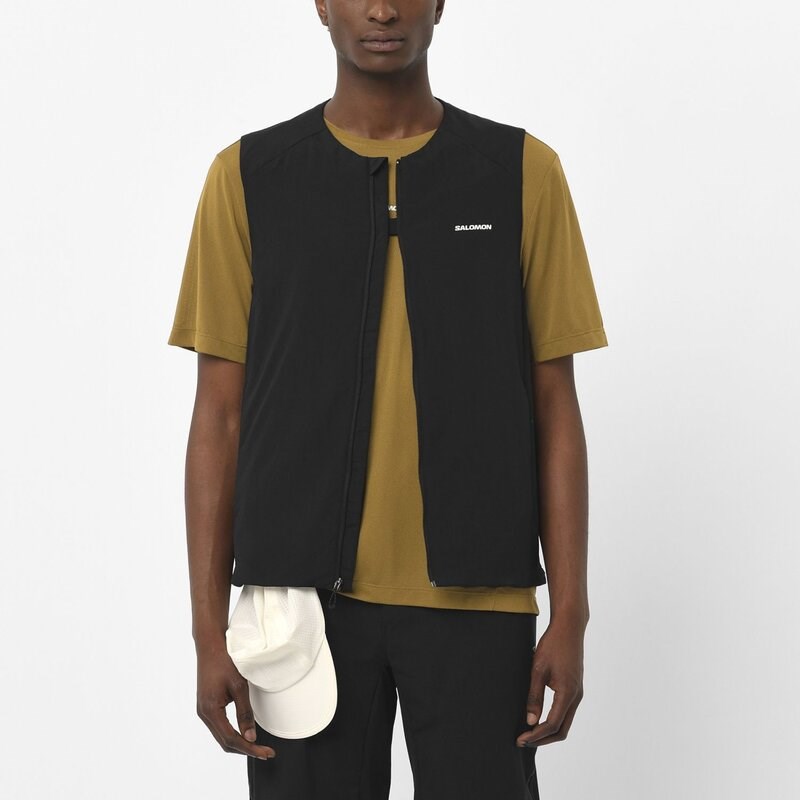 Salomon Herren Weste MNTAIN FLEX HYB VST M DEEP - Tiefschwarz