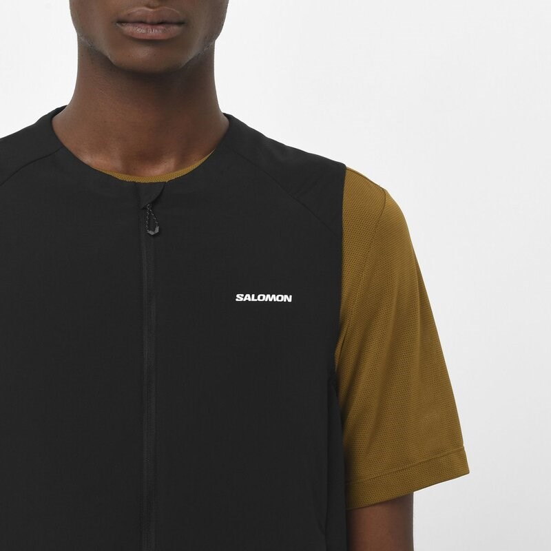 Salomon Herren Weste MNTAIN FLEX HYB VST M DEEP - Tiefschwarz