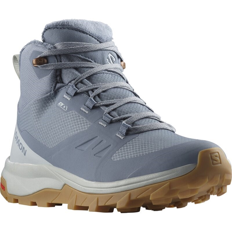 Salomon Damen Trekkinghalbschuhe SHOES OUTsnap CSWP W - Feuerstein/Perlblau/Gum3