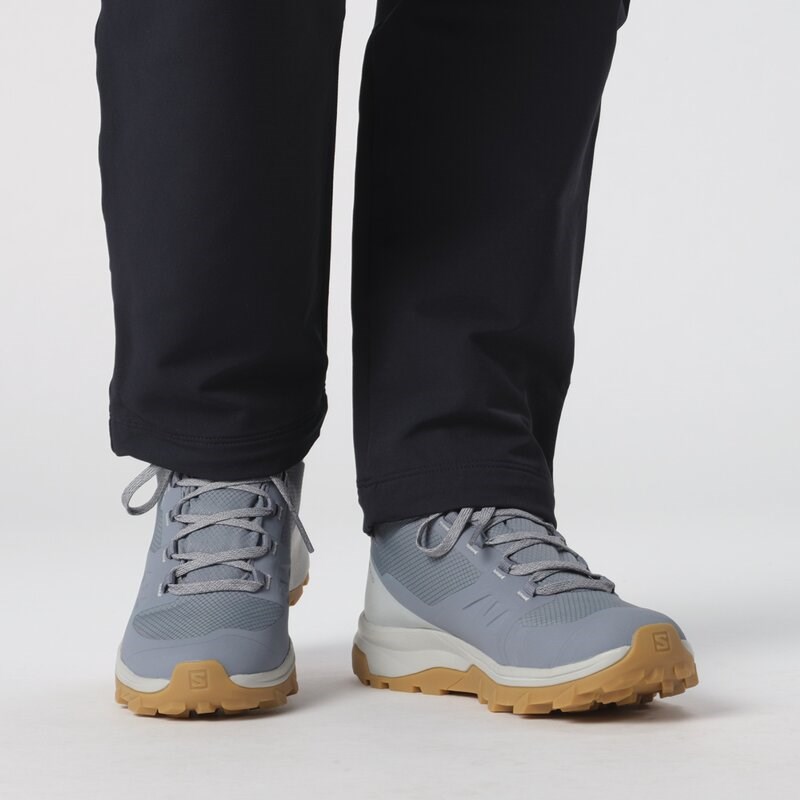 Salomon Damen Trekkinghalbschuhe SHOES OUTsnap CSWP W - Feuerstein/Perlblau/Gum3