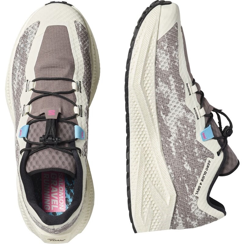 Salomon Herren Laufschuhe SHOES AERO GLIDE 4 GRVL - Vanilleeis/Schwarz/Eisen