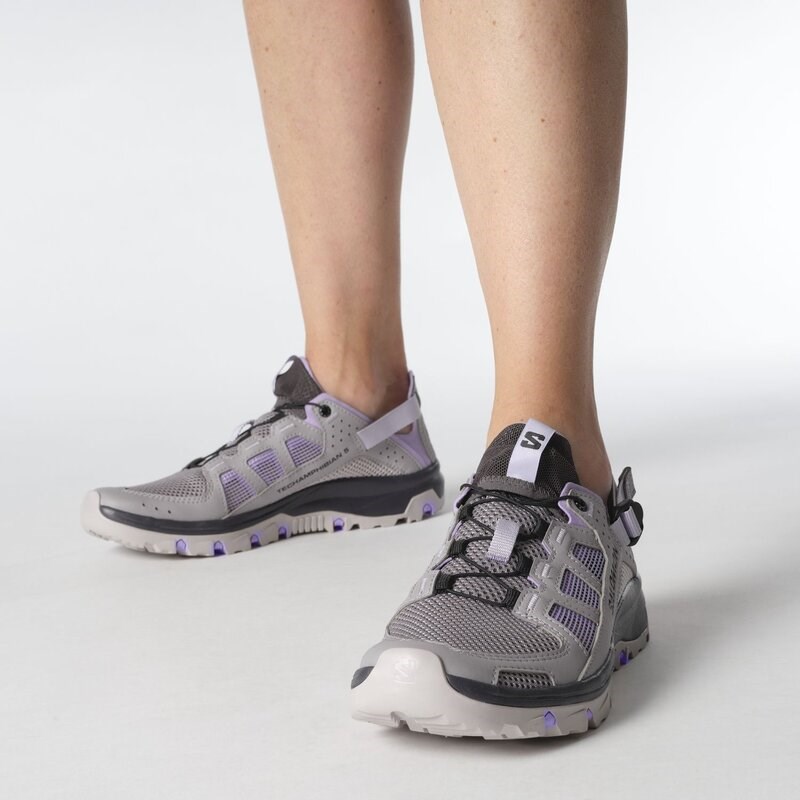 Salomon Damen Sandalen SHOES TECHAMPHIBIAN 5 W - Möwe/Violette Tulpe/Kosmischer Himmel