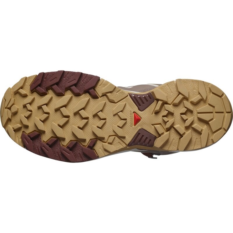 Salomon Damen Trekkingstiefel SHOES X ULTRA 360 EDGE MID GTX W Slv - Silberne Wolke/Eisen/Rumrosine