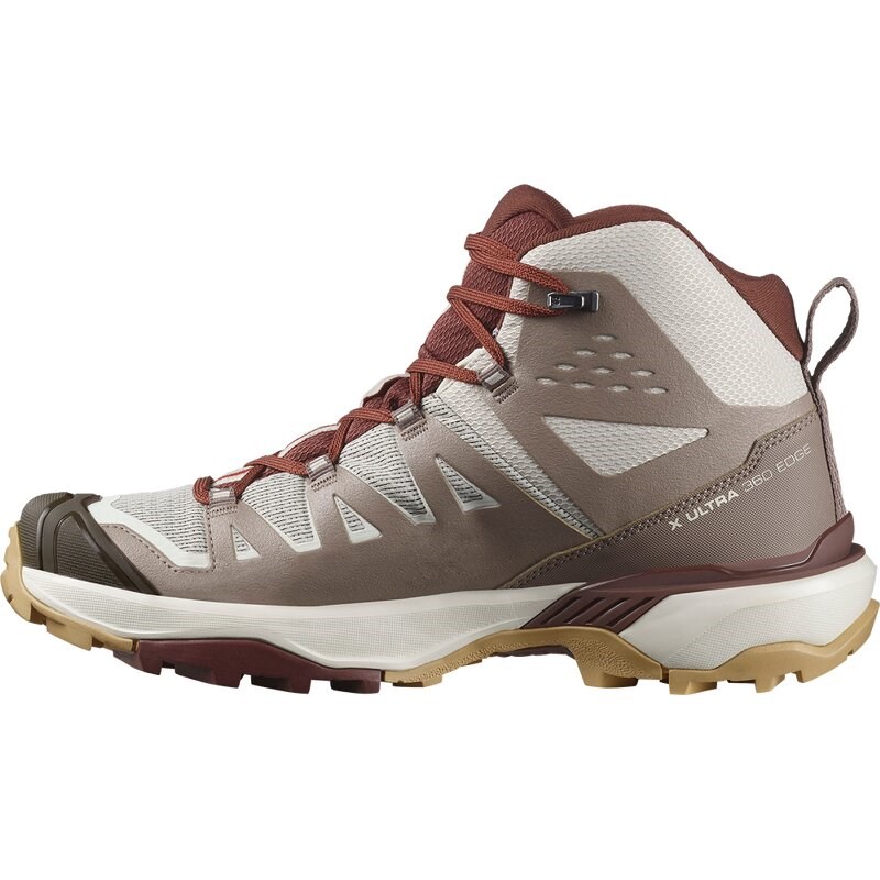 Salomon Damen Trekkingstiefel SHOES X ULTRA 360 EDGE MID GTX W Slv - Silberne Wolke/Eisen/Rumrosine